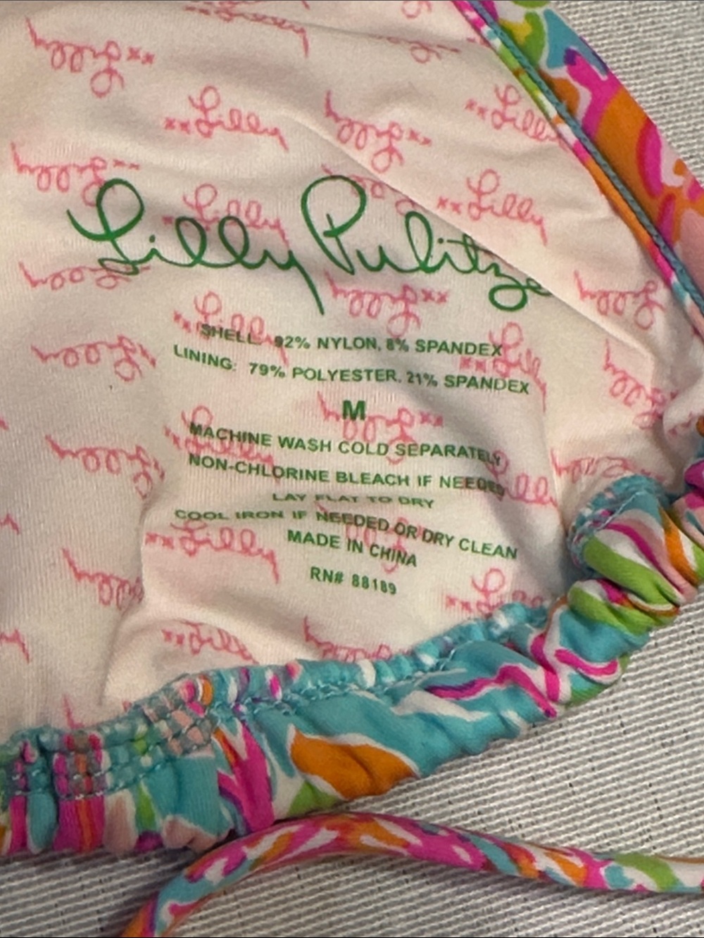 Lilly Pulitzer Splash Dance Multicolor Tropical Print String Bikini - Picture 4 of 11